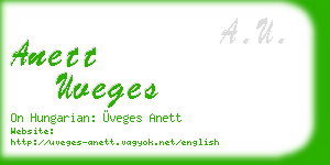 anett uveges business card