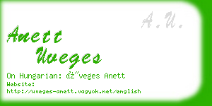 anett uveges business card